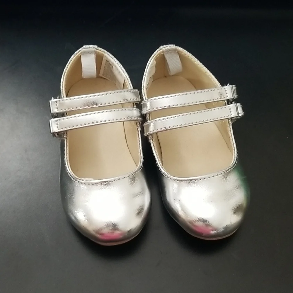 Gymboree Silver Dress Shoes with Double Straps little girl size 6
